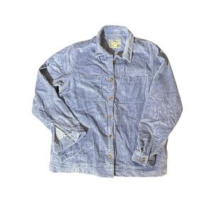 L.L.Bean Women’s Corduroy Shirt Jacket Shacket Blue 100% Cotton – Size Large